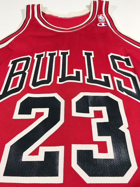 Michael Jordan #45 Chicago Bulls NBA Home White Champion Jersey 40 Vintage